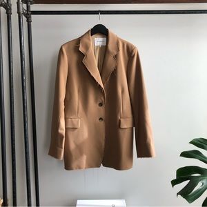 - frame oversized raw edge blazer